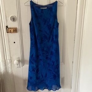 Vintage Jones New York Blue Floral Dress